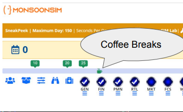 coffee break MonsoonSIM feature